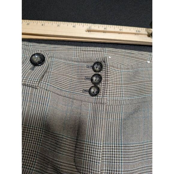Ann Taylor Loft Petite Wide Leg Trouser Plaid Pants Women's 4P - Picture 6 of 8